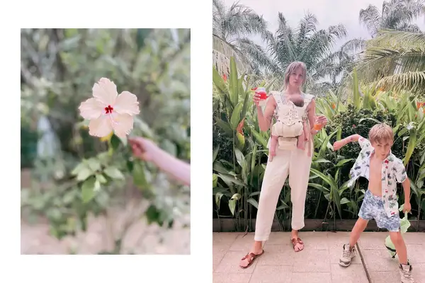 Amelia Edelman travel with newborn and family in Belize during maternity leave