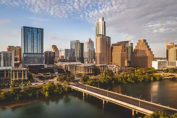 Aerial view of Austin, Texas skyline