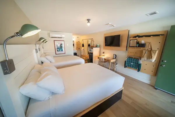 Interior of guest room in Dog Fish Inn