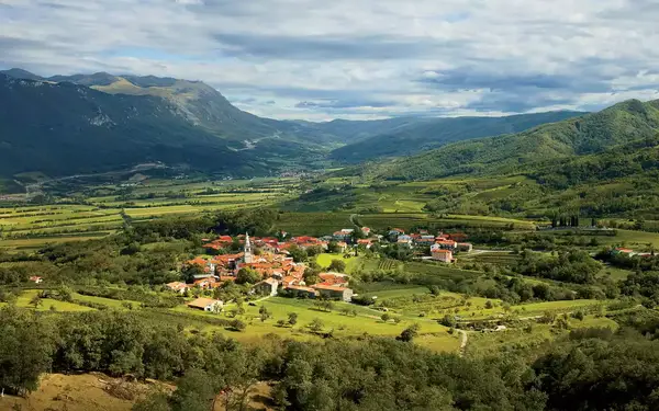 Village of Goce located at the Vipava valley, Slovenia