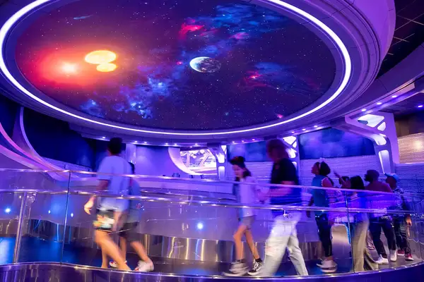 EPCOT guests visit the Galaxarium as part of their experience in Guardians of the Galaxy: Cosmic Rewind,