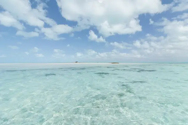 Shallow tidal flat with sand bottom on South Andros in the Bahamas