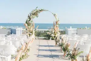Wedding setting at Wild Dunes