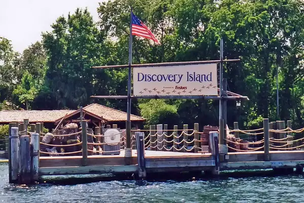 The dock of Discovery Island at Walt Disney World in 1994