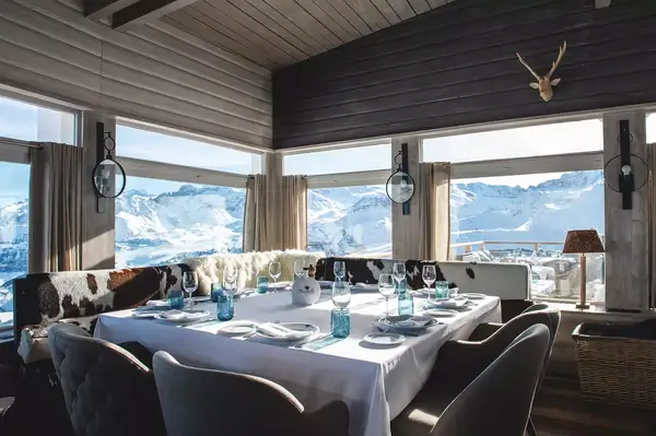 A dining room in Courchevel
