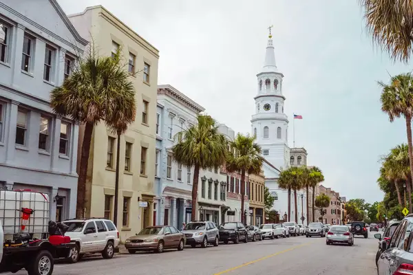Famous white church in Charleston