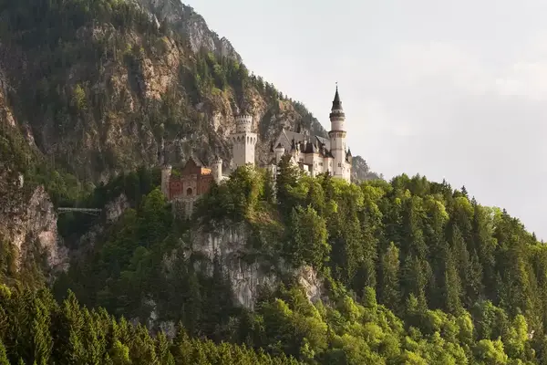 Scenic view of Neuschwanstein Castle in Schwangau, Bavaria, Germany