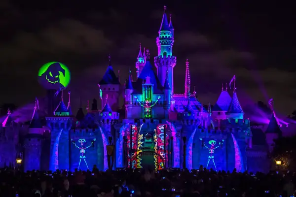 During Halloween Time at the Disneyland Resort, Sept. 1âOct. 31, 2023, each night the âHalloween Screamsâ nighttime spectacular will summon supernatural projections, special effects and music on Main Street, U.S.A., Sleeping Beauty Castle and in front of âitâs a small world.â On select nights, fireworks will be conjured up in the skies above. 