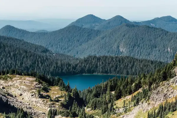 Alpine lake in Mount Rainier