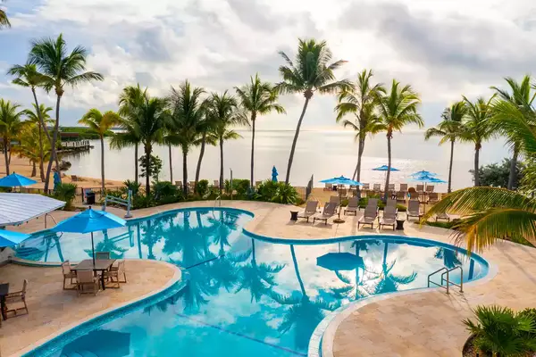 Pool area at Postcard Inn