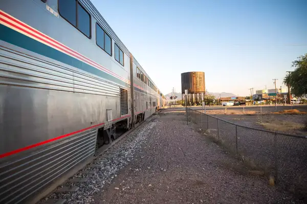 Exterior of train in the countryside