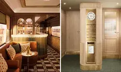 Observation Car bar and the Embarkation Lobby on the Britannic Explorer
