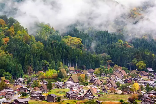 Shirakawago in autumn time, Japan