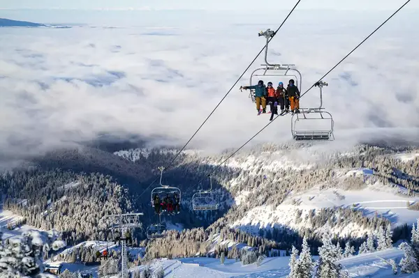 A ski lift in Wyoming 