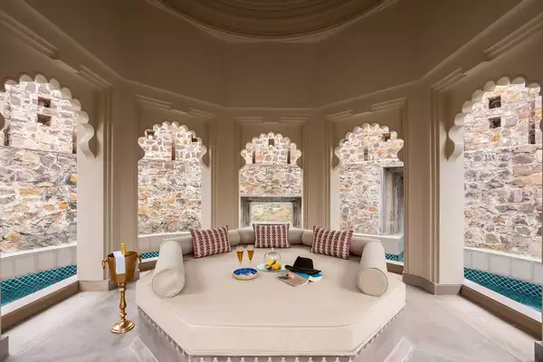 The Raja Man Singh Suite Turret Pool at Six Senses Fort Barwara
