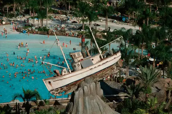 Aerial view of Typhoon Lagoon at Disney World