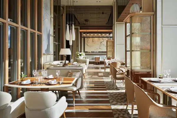 Dining restaurant seating at Four Seasons Hotel Tokyo at Otemachi