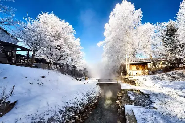 The Kawayu Onsen Foot Bath in Hokkaido