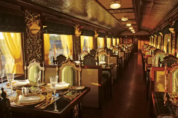 Dining car of the Maharajas Express