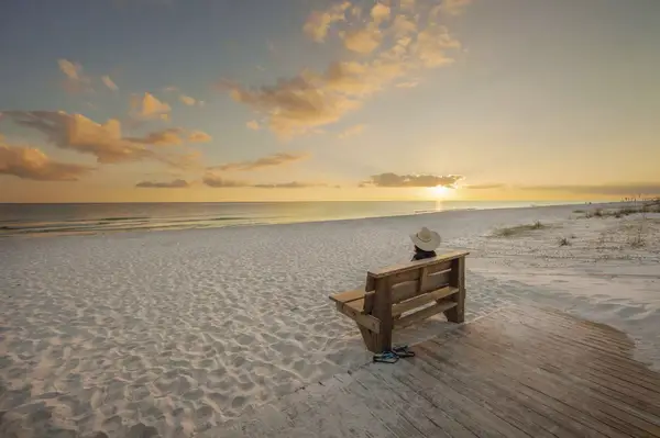 A beautiful sunset on Grayton Beach in Florida