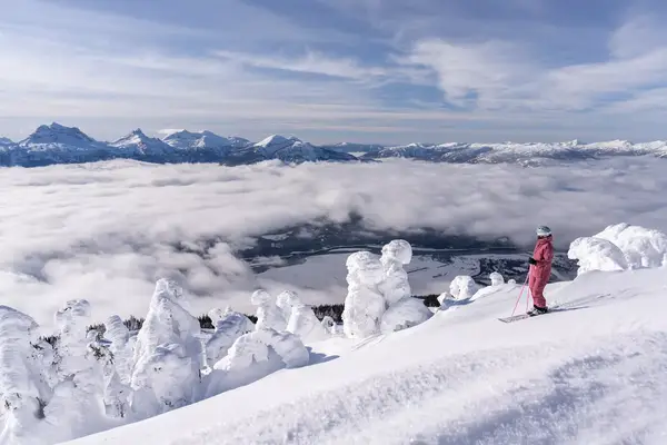 A skier on top of a mountain