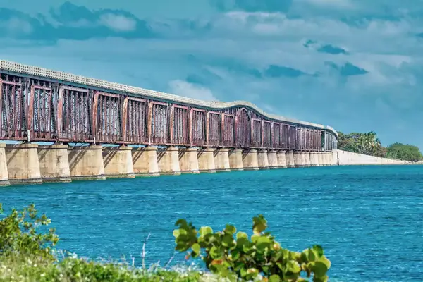 Old abandoned bridge in Bahia Honda State Park, Florida Keys