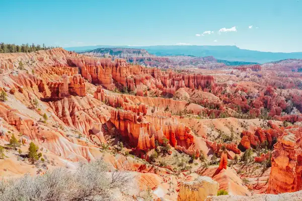 Landscape of red rock formations