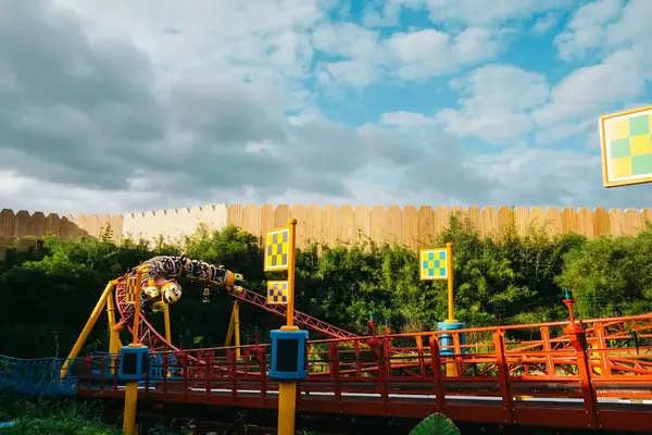 Slinky dog roller coaster in Toy Story Land at Disney World in Orlando, Florida