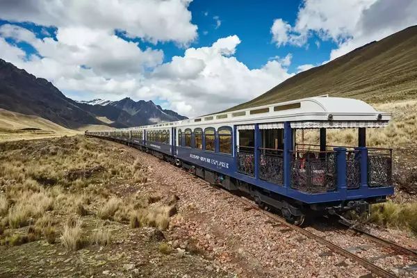 The Belmond Andean Explorer traveling through Peru 