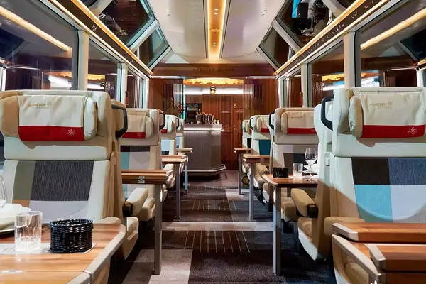 Interior of train car