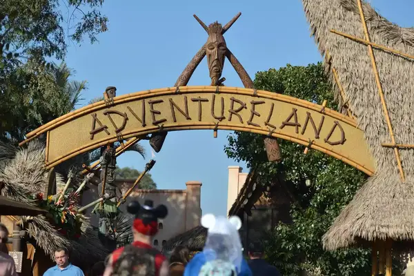 The entryway to Adventureland