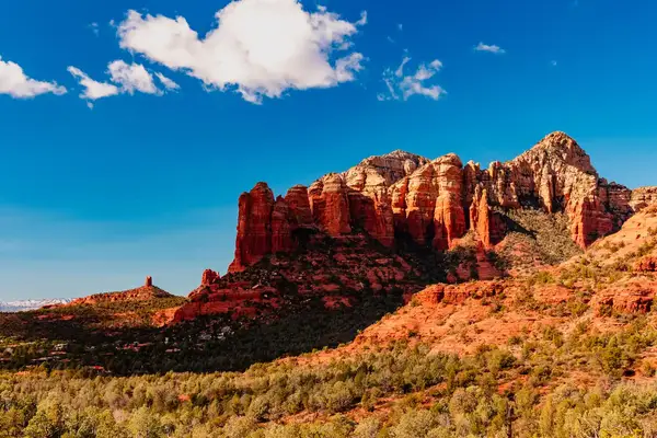 Large red rock formations