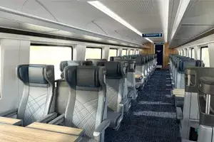 Interior of new Amtrak cars