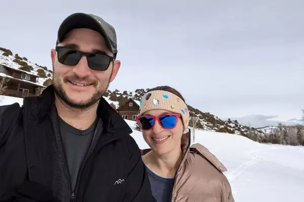 A couple during their brief period of alone time while our kids were being entertained by the lovely staff at the Brush Creek Ranch