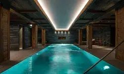 The indoor pool at The Arula Chalets in Lech, Austria