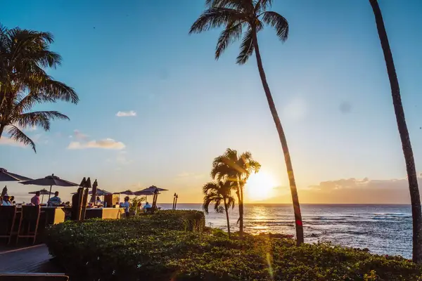 Sunset on the patio of Merriman