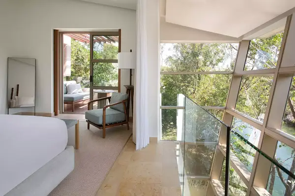 Wellness Suite Bedroom at Rosewood Mayakoba
