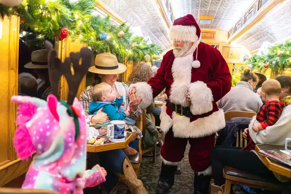 Santa on board the Polar Express