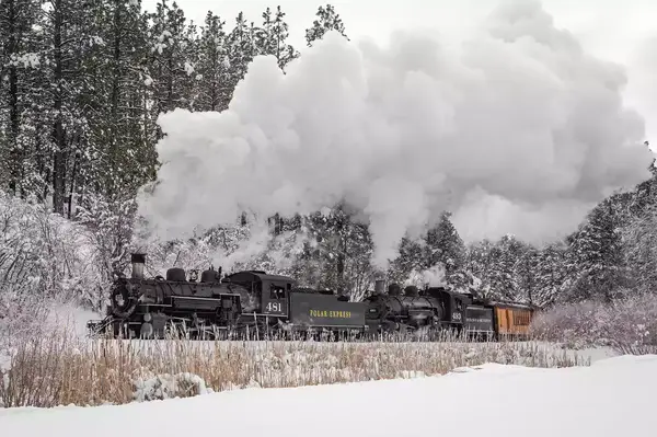 Polar Express in snowy Colorado 
