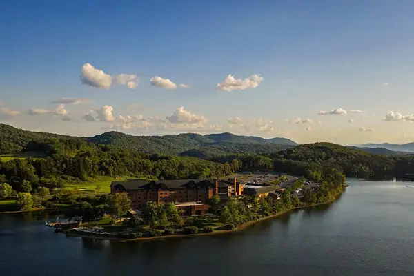 Aerial view of Rocky Gap State Park 
