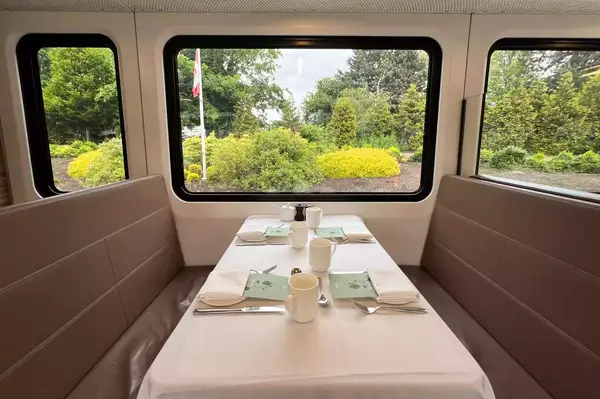 Dining car on board Rocky Mountaineer