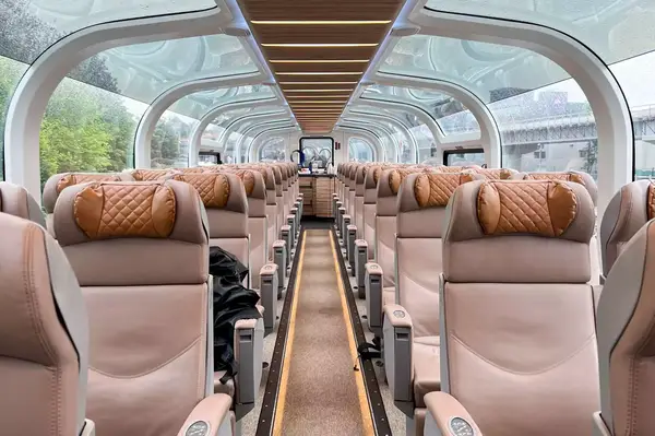 Dome car on board Rocky Mountaineer