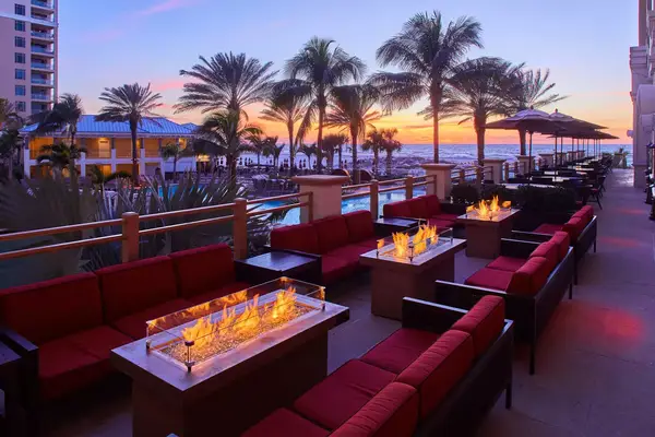 Sandpearl Resort, beach front fire pit, Clearwater Beach, Florida