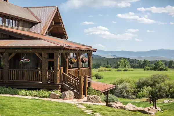 Main lodge at Brush Creek Ranch