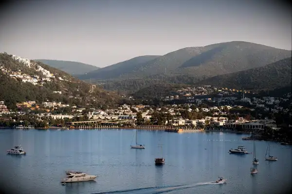 View of the harbor at Bodrum, Turkey