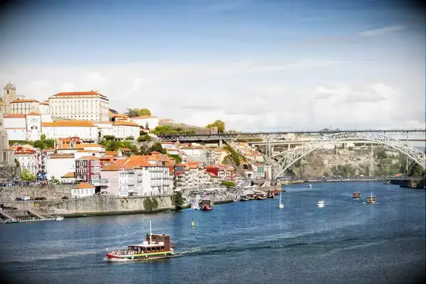 Boats on the river in Porto, Portugal