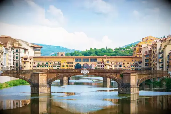 View of the Ponte Vecchio in Florence, Italy