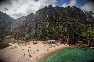 Aerial view of a beach