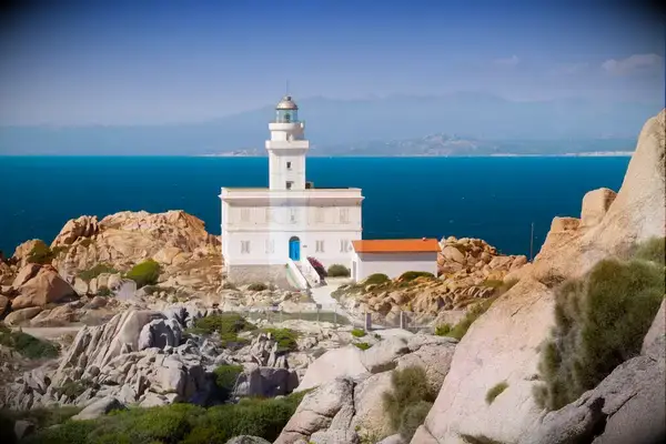 Capo Testa lighthouse on Sardinia