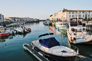 Boats on the harbor at St Martin de Re, on the island of Ile de Re